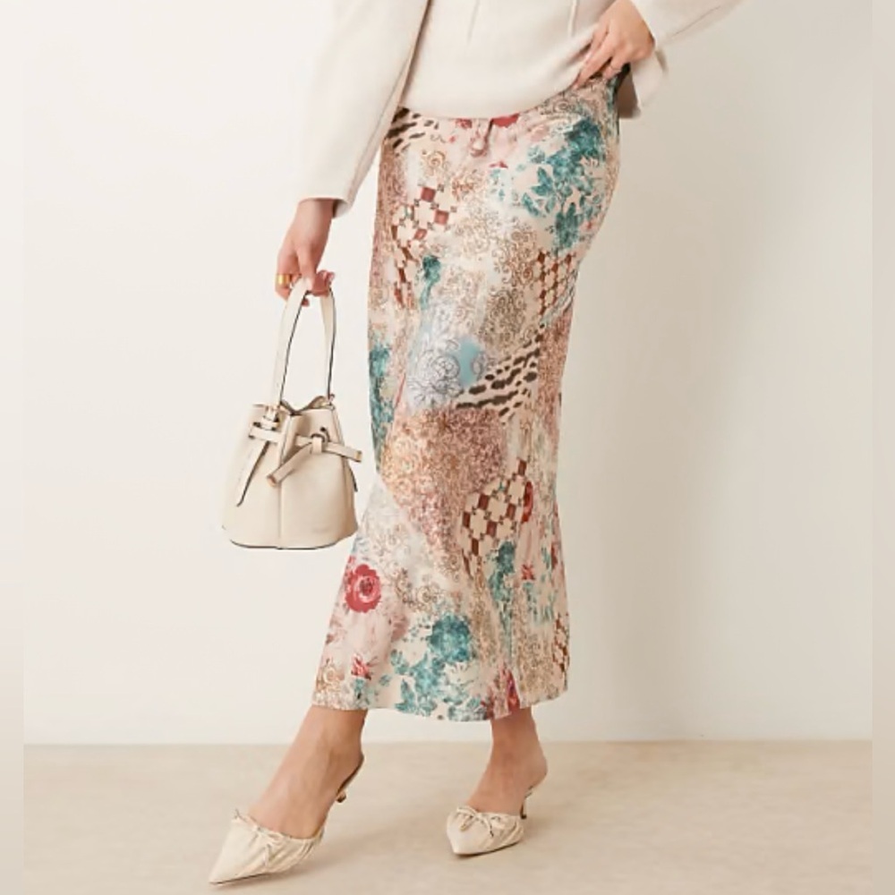 ASOS Multi Print Maxi Skirt NWT